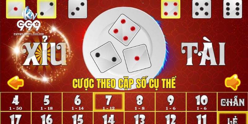 Đặt cược theo cặp số cụ thể